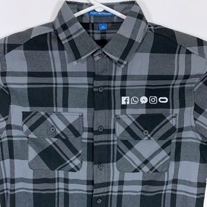 SOLD Port Authority Social Network Plaid Mens S